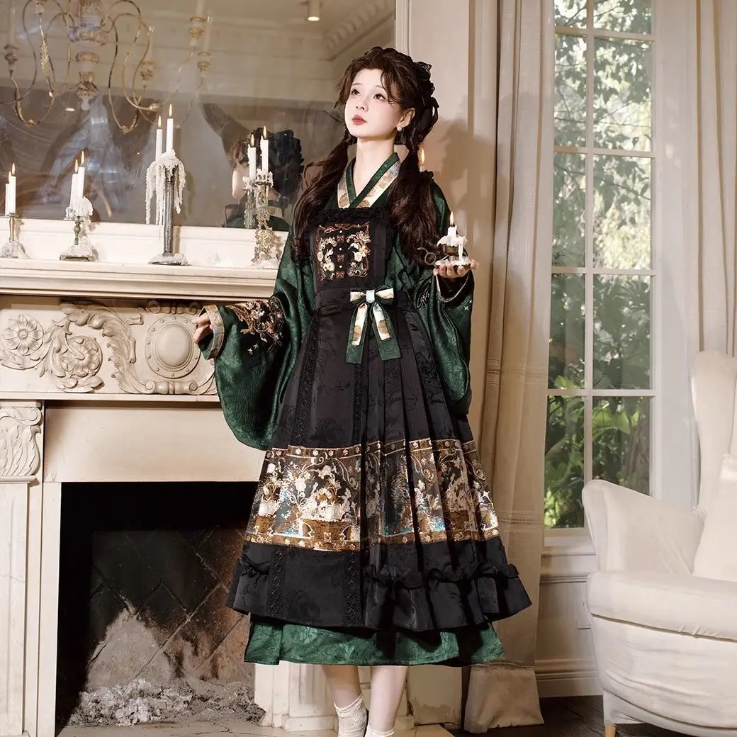 Neue chinesische Frauen Hanfu Retro-Stickerei verbesserte Han-Elemente jeden Tag Hanfu wunderschönes elegantes Cosplay Halloween-Party-Kostüm