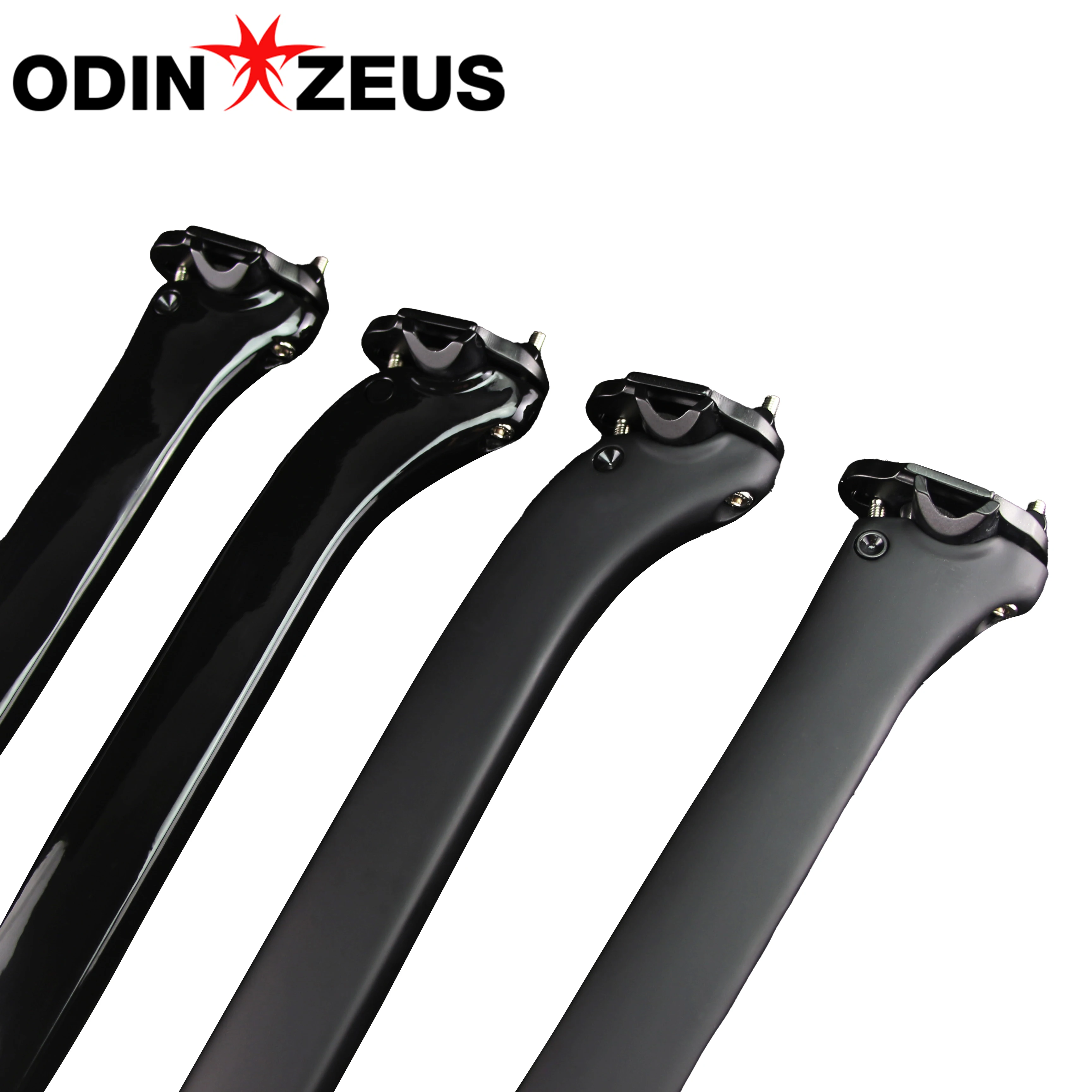 ODINZEUS Kohlefaser-Sattelstütze für Dogma F Matte Gloss 350 mm 227 g 0 ° /25 ° Versetzt 100 mm Umfang Aero mit Fahrradzubehör Image