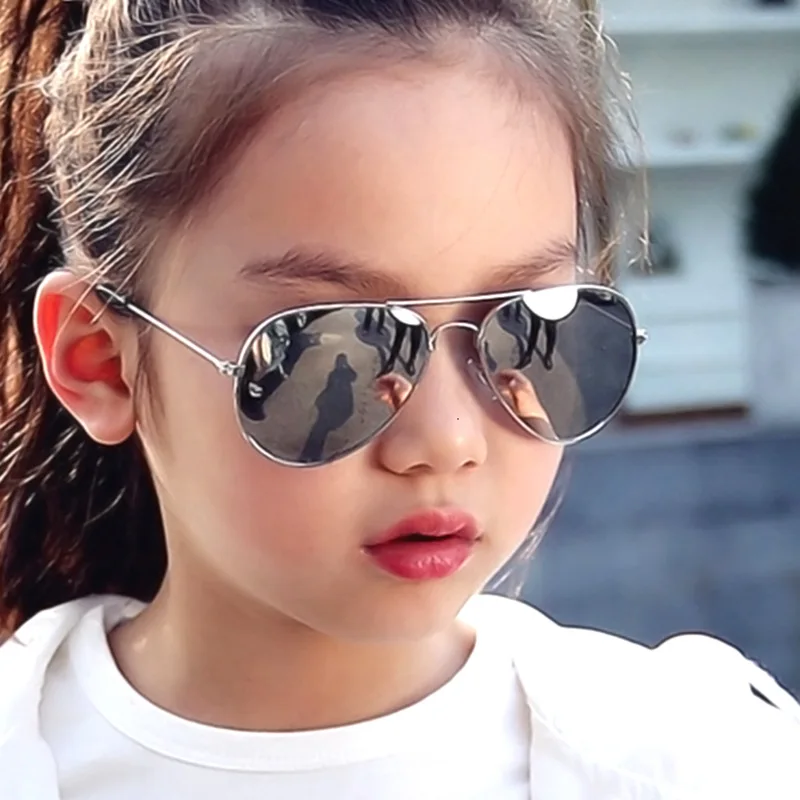 Occhiali da sole per bambini di marca di moda Occhiali da specchio Occhiali da sole pilota in metallo per ragazza Ragazzo Occhiali da sole per bambini Occhiali per bambini Occhiali