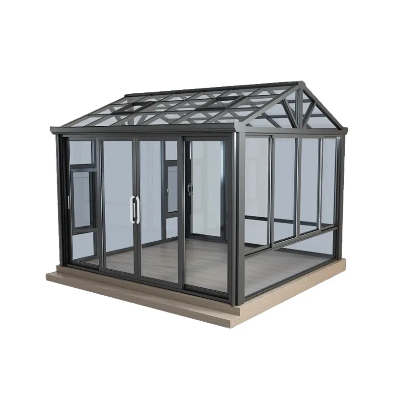 Intelligenter ausziehbarer Sunroom-Pavillon – luxuriöser Allwetter-Villa-Pool-Garten aus geschlossenem Glas mit kundenspezifischer Aluminiumlegierung Image