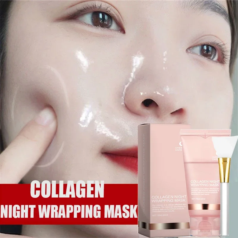 Maschera peel-off al collagene Maschera facciale avvolgente notturna Idratazione profonda Idratante Rassodante Maschera per il viso per la pelle Cura quotidiana della pelle del viso