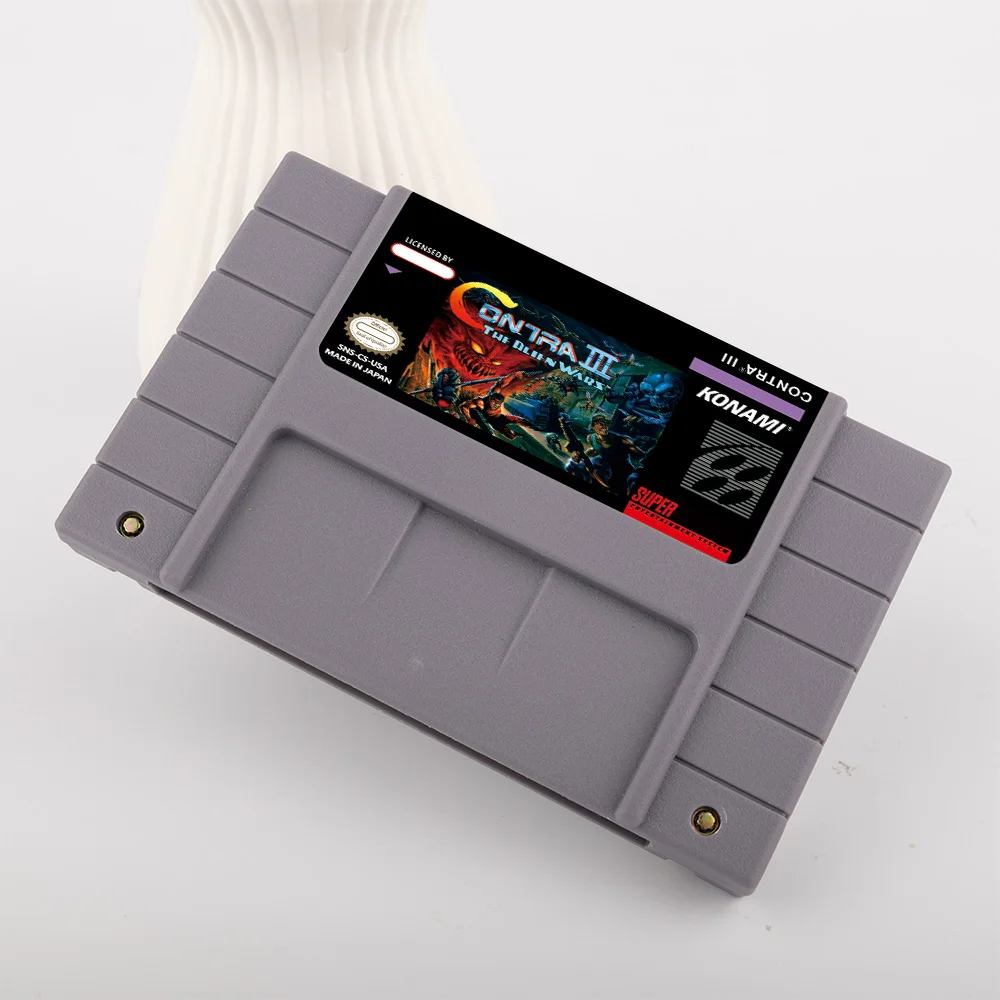 Contra III - The Alien Wars Action Game for SNES 16 Bit Game Card for USA NTSC Version SNES video Game Console FOR Nintendo