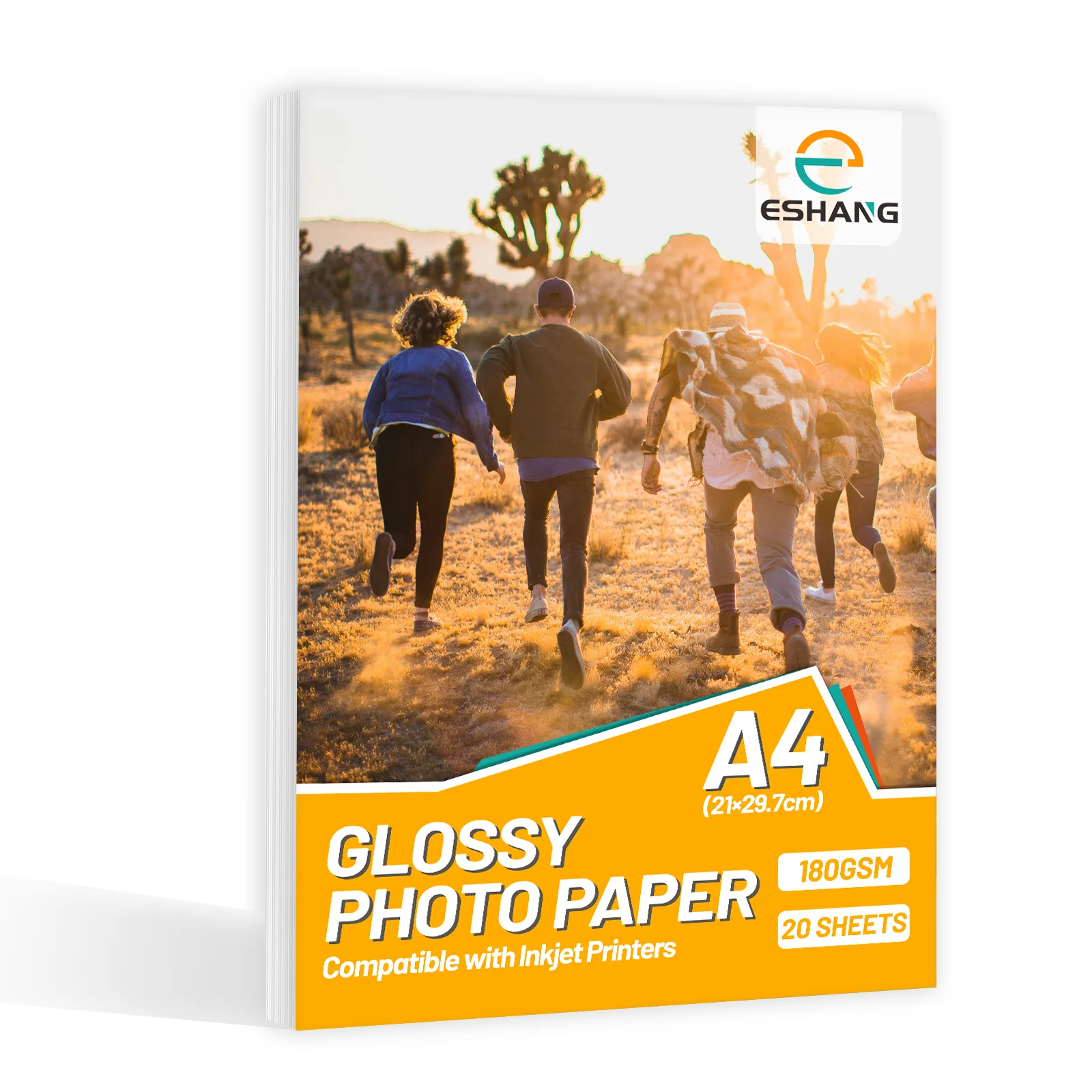 20 Blatt einseitig glänzendes A4-Fotopapier, 180 g/m2, 48 lb, Inkjet, kompatibel mit grauer Rückseite, 10,2 x 15,2 cm, für den Heim- und Bürogebrauch Image