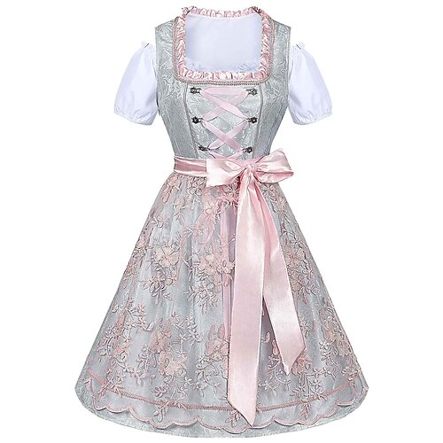 Oktoberfest Robe Femme de ménage Bavarois Prairies Femmes Soirée Fête de la Bière Tissu de style traditionnel
