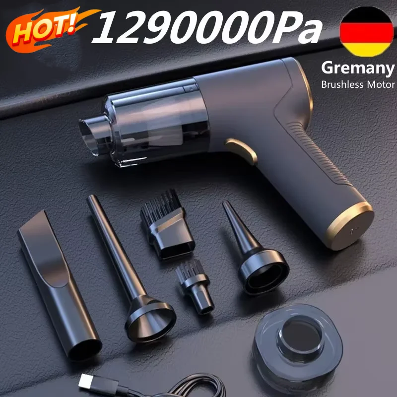 ξAO 1290000 Pa Auto Staubsauger Leistungsstarke Reinigung Maschine Starke Saug Handheld Tragbare Drahtlose Reiniger Für Auto Hause Neue Image