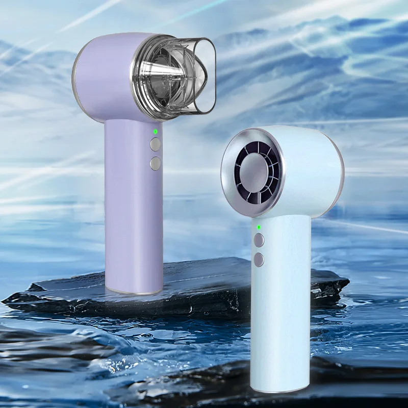 1 x tragbarer Handventilator, 2000 mAh, ausgestattet mit Turbo-Sturm-Modus, schnelle Kühlung, drei Geschwindigkeitsregelung, furchtlos für Sommerreisen. Image