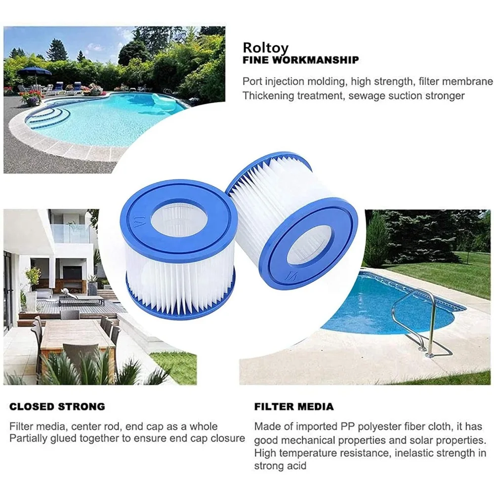 Neue Filter VI Reiniger Wannenfilterkartusche Gartenzubehör für Lay Z Lazy Spa Pool Miami Vegas Monaco Kartusche Image