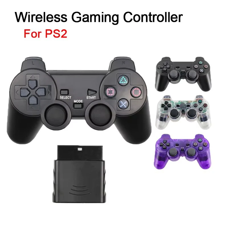 Drahtloser Game-Controller für PS2 2,4 G, doppelte Vibration, Stoßdämpfer, Joystick, USB-Game-Control für Playstation 2-Zubehör
