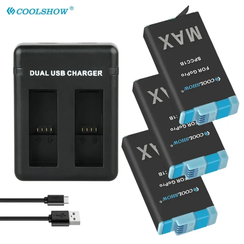 1600 mah Batterie Für Go Pro MAX Batterien Ladegerät Für Gopro Max 360 Action Kamera Batterien Zubehör Image