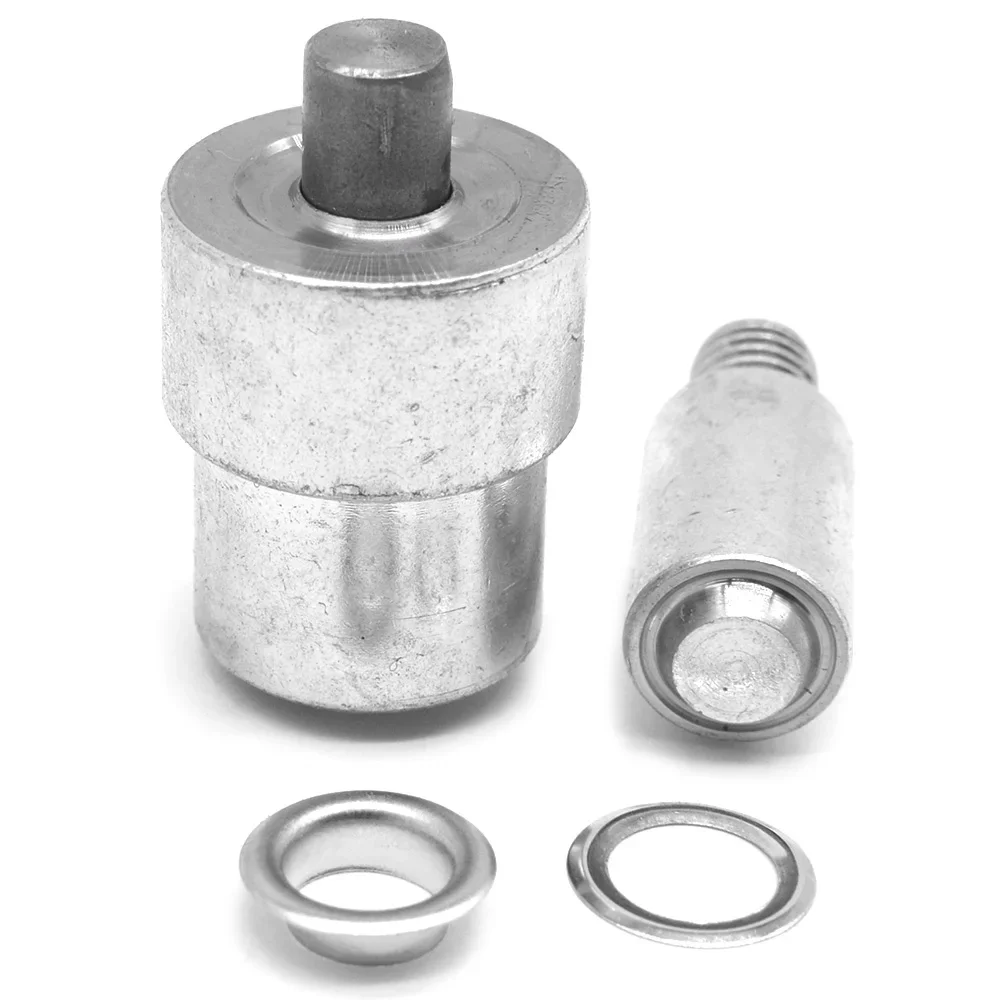 Occhielli per occhielli Stampo Pressa a mano 1 Set 4mm 5mm 6mm 8mm 10mm 12mm 14mm 17mm 20mm Strumento di installazione Occhielli Die M8/19MM per cucire