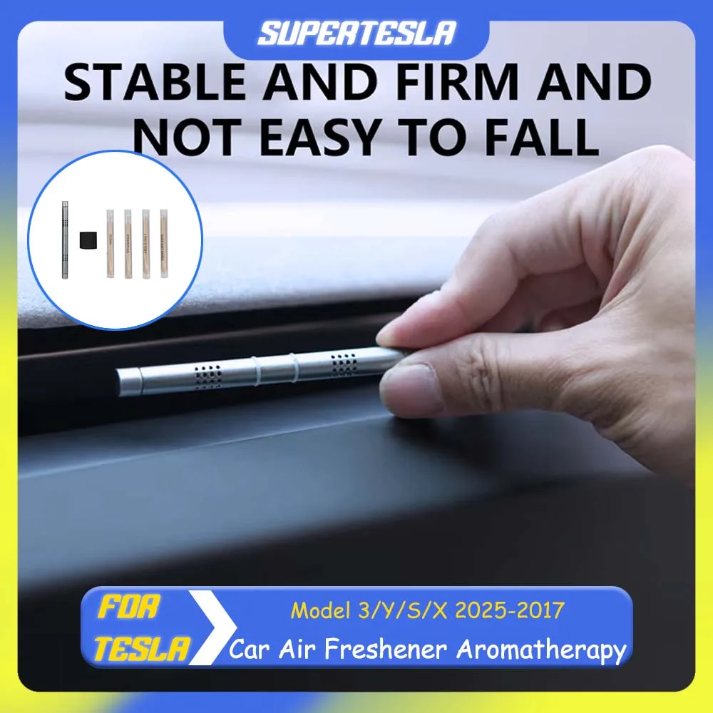 Auto Lufterfrischer Für Tesla Modell 3 Y S X Dashboard Parfüm Duft Aromatherapie Diffusor Duft Geruch 2024 2025 Zubehör Image