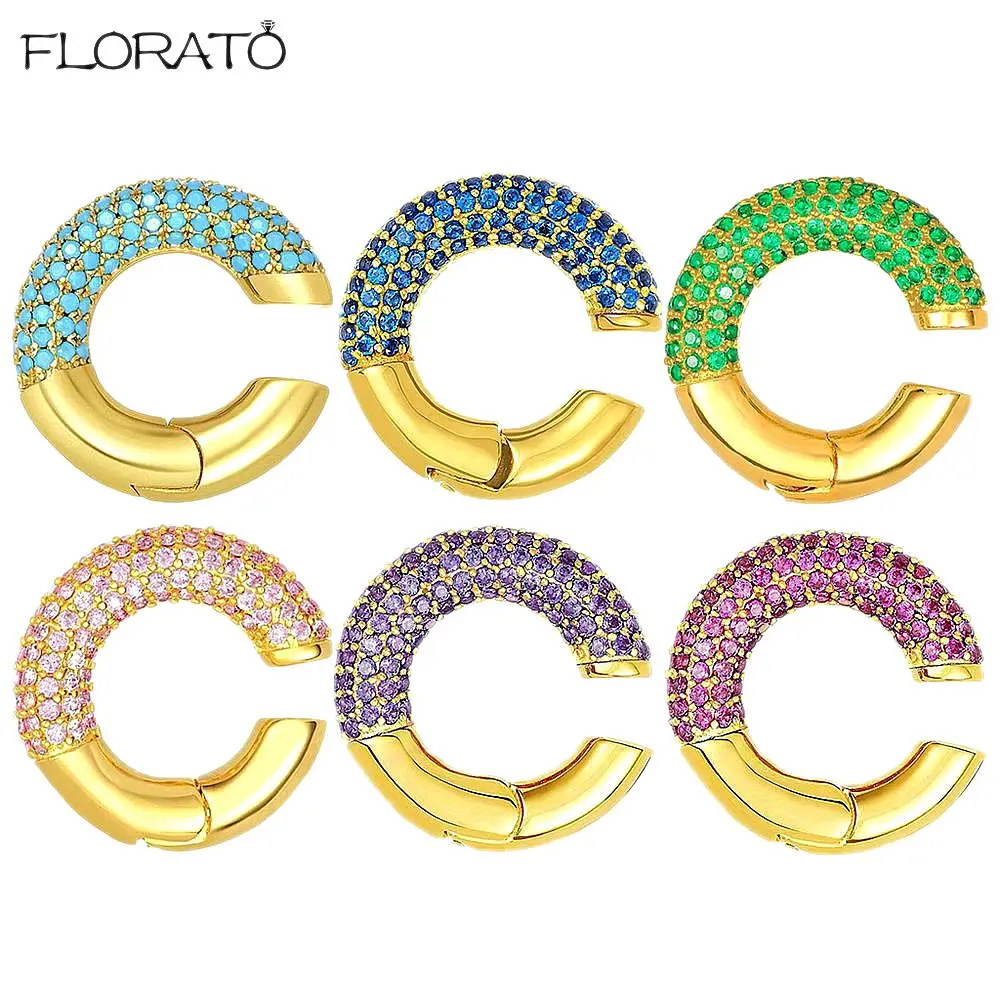 1PC Pave Kristall Ohr Manschette Gold Metall Ohr Clip für Frauen Einstellbare C Form Geometrische Kleine Ohne Piercing Manschette ohrring Schmuck Image