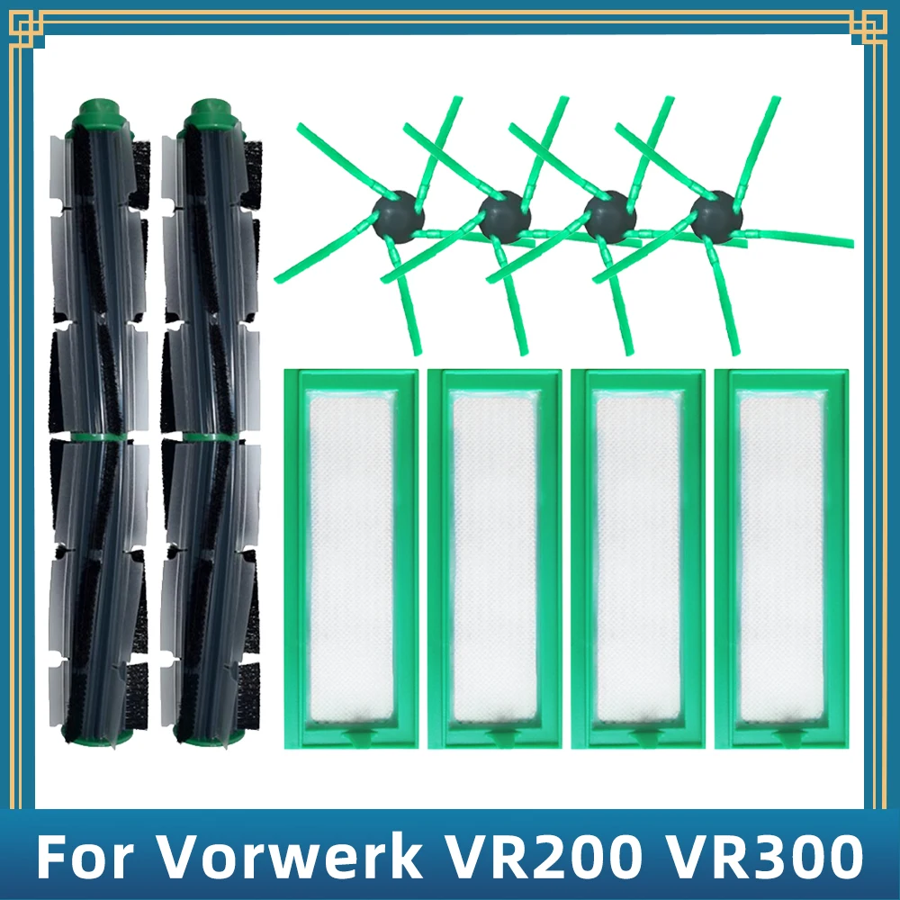Ersatz für Vorwerk Kobold VR200 VR300 Roboter Staubsauger Hauptwalzenbürste Seitenbürste Hepa-Filter Ersatzteile Zubehör Image