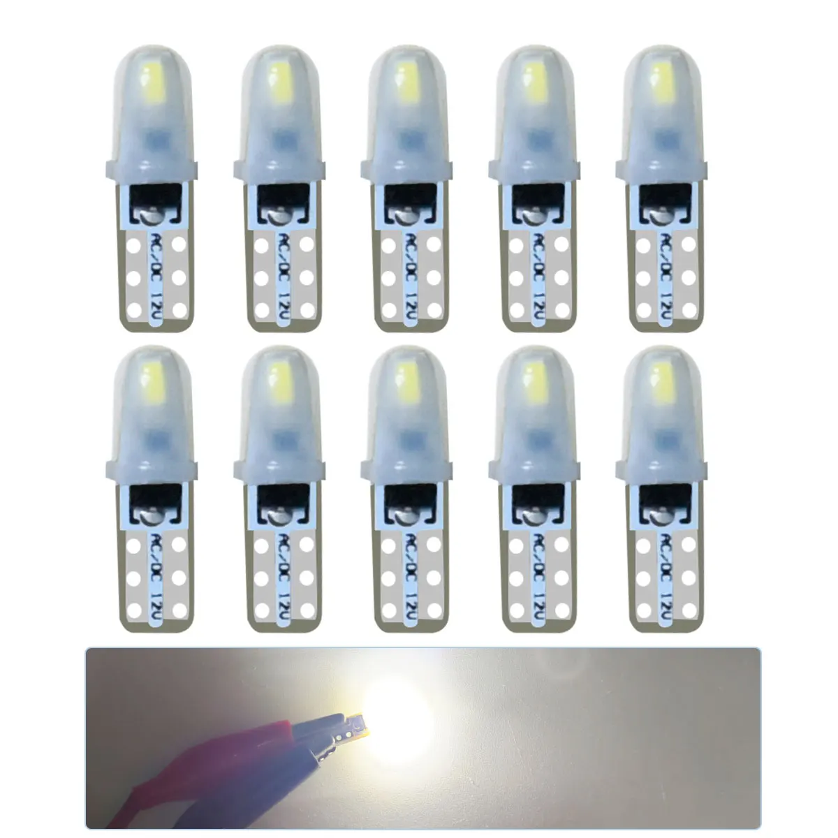 Ultrahelle T5 W1,2 W W2,3 W Canbus-Auto-LED-Leselampen, rot/weiß/rosa/blau, für Auto-Innenverkleidung, Instrumenten-Zifferblatt