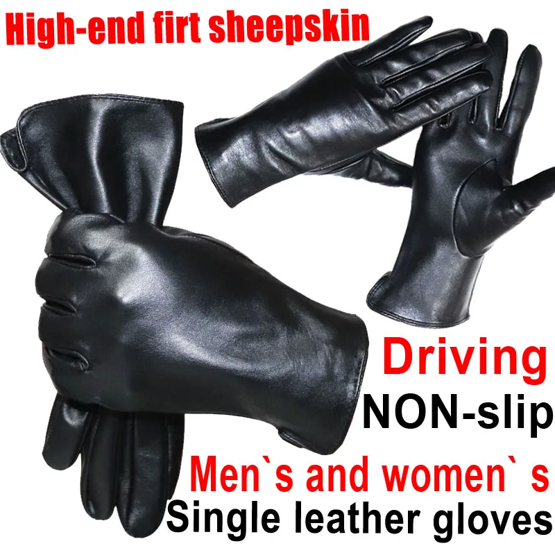 High-End-Handschuhe aus echtem Leder für Männer und Frauen aus Schaffell, einzelnes Leder, ungefüttert, dünn, Frühling, Herbst, Winter, Fitness, Sport, Motorradfahren, Touchscreen-Lederhandschuhe,