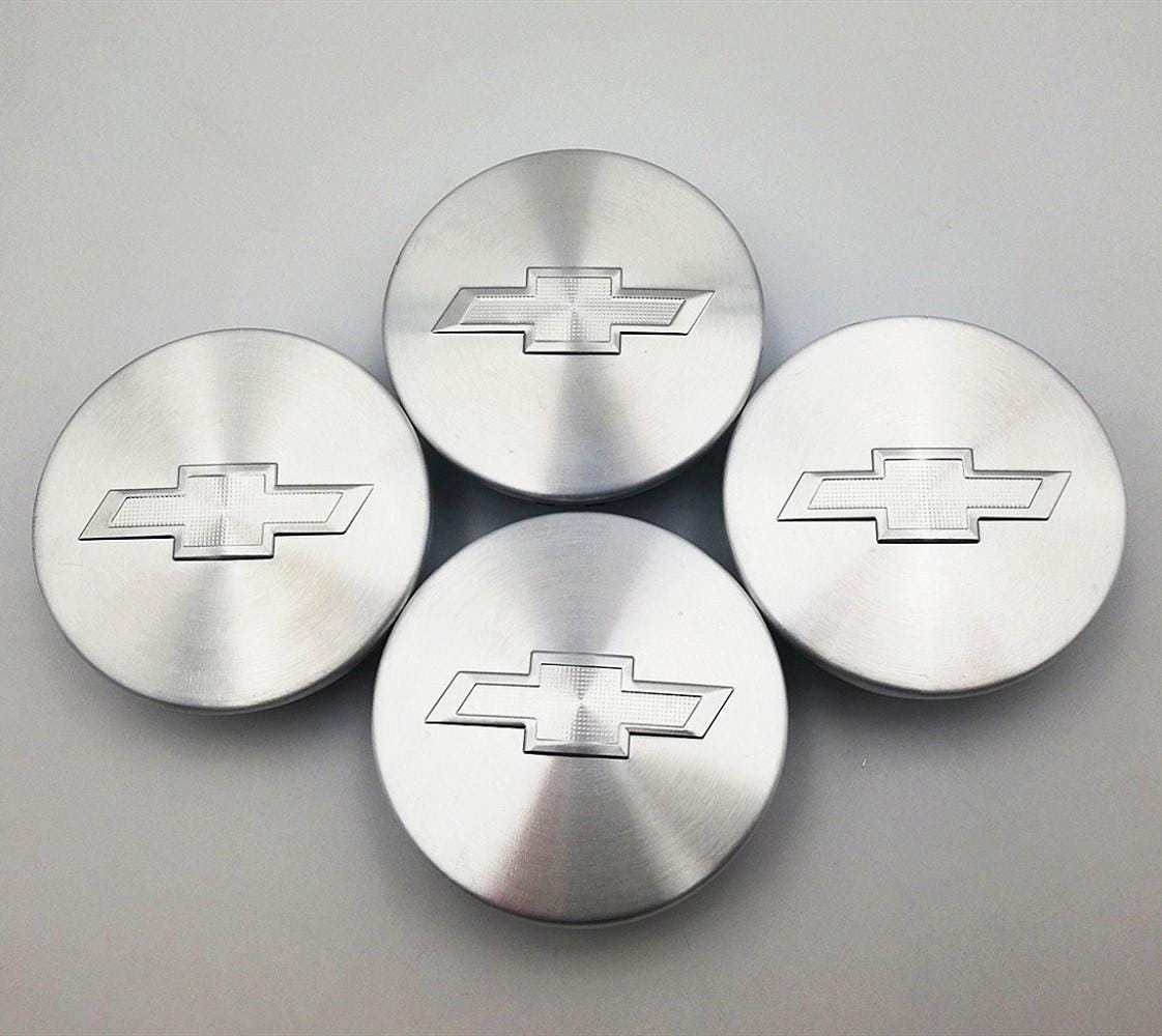 Set di 4 coprimozzi argentati da 68 mm per Chevrolet OEM 23115617 Coprimozzi Coprimozzo di ricambio Coprimozzo Coprimozzo Emblema Cerchi per auto