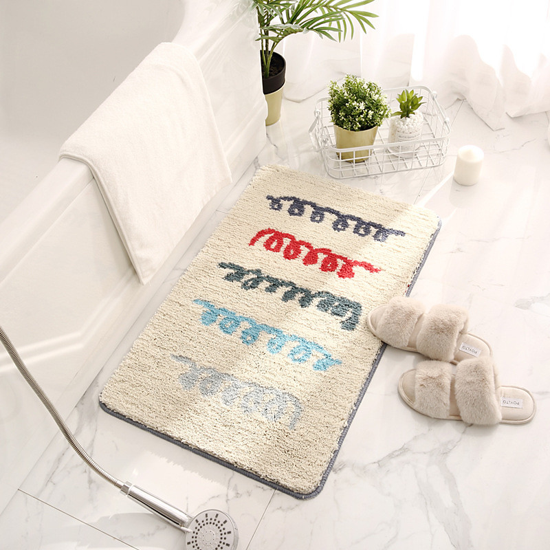 Bathroom Mat Non-Slip Absorbent Quick Dry Floor Rug for Shower Toilet Sink Entryway Home