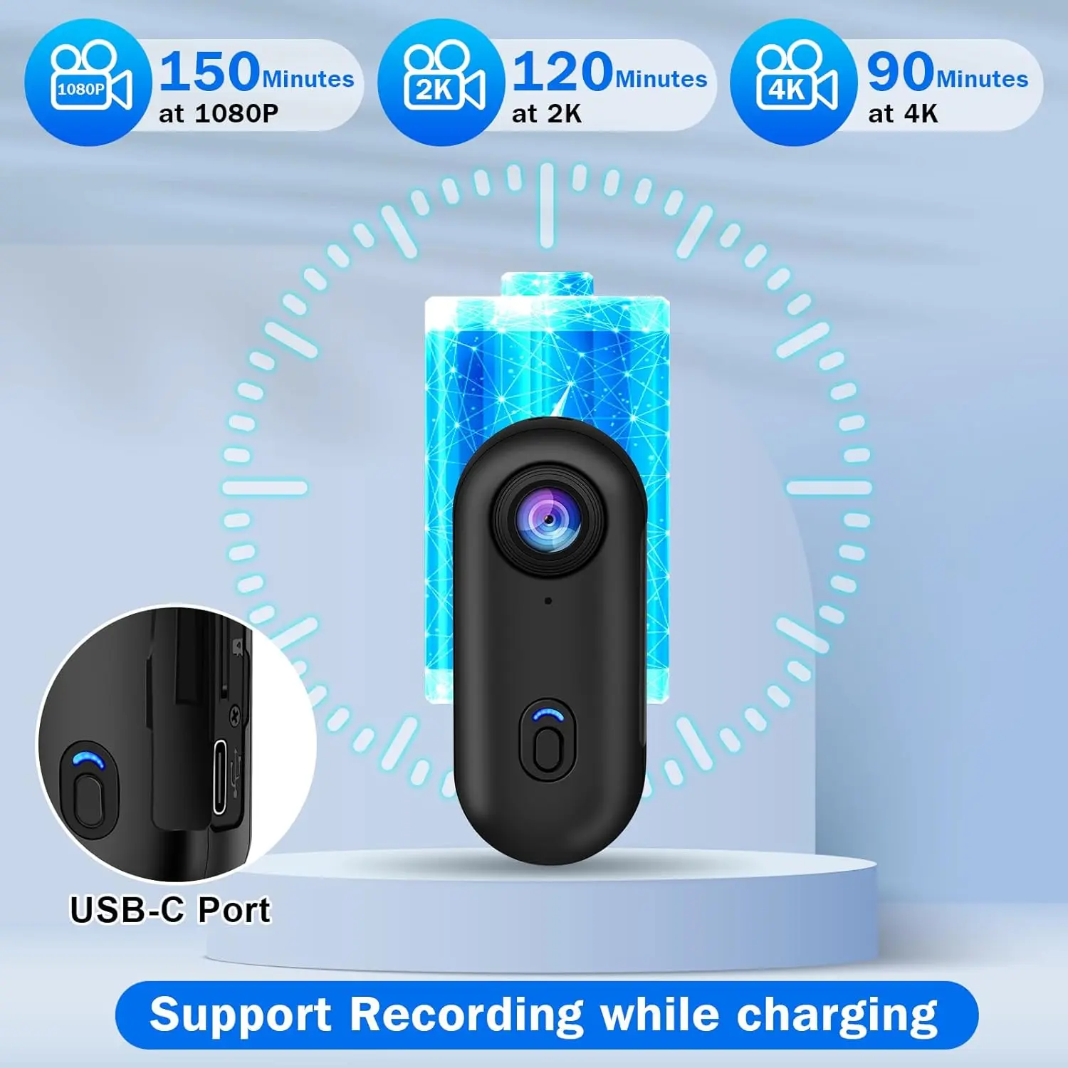 Tasche POV 4K Kamera 1080P Mini WiFi Wireless Bodycam Magnetische Halterung Motorrad Helm Sport CamVlog Video Recorder action Image