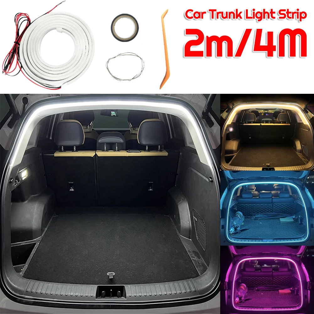 Auto-Sensing Auto Stamm LED Licht Streifen Dekorative Innen Beleuchtung Streifen Boot Umgebungs Beleuchtung LED Streifen Stamm Dekor 2M 4M