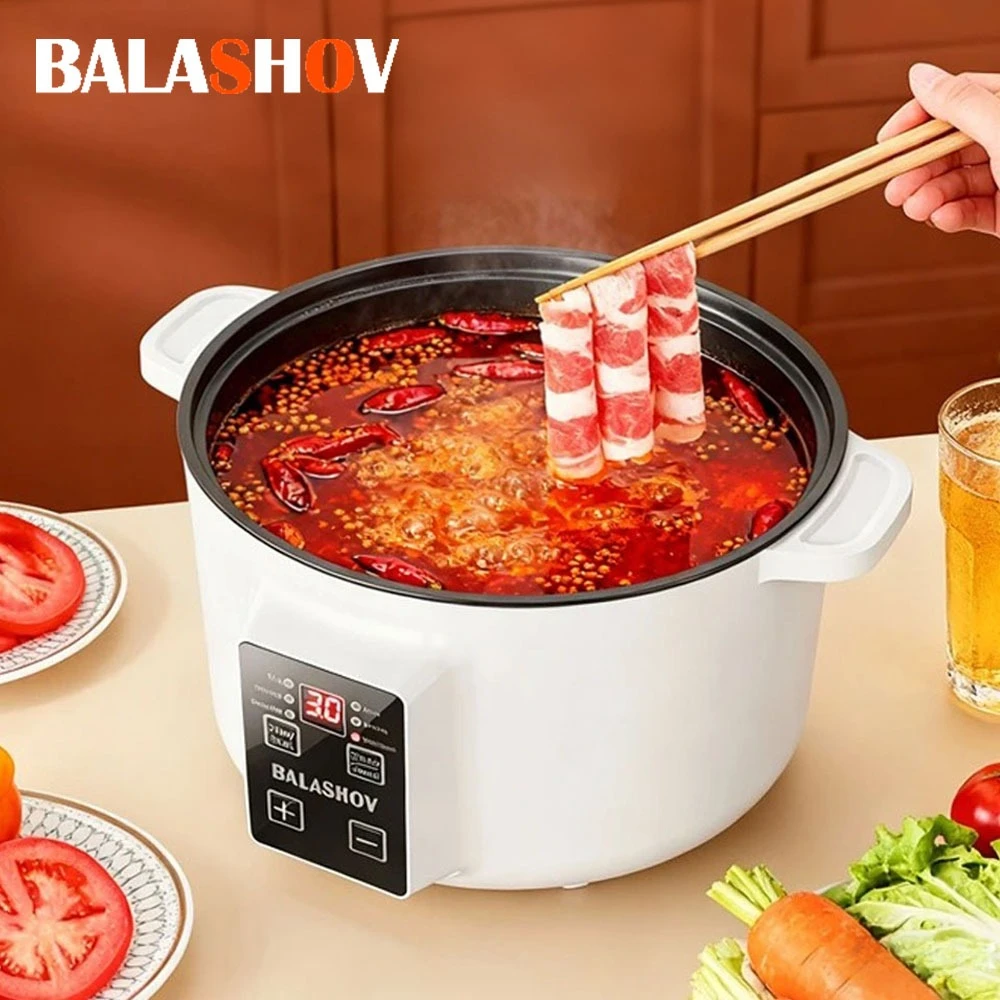 3,5 l elektrischer Multikocher, 220 V, Antihaft-Kochtopf für den Haushalt, intelligenter Hot Pot für 2–4 Personen, Haushalts-Kochgeräte Image
