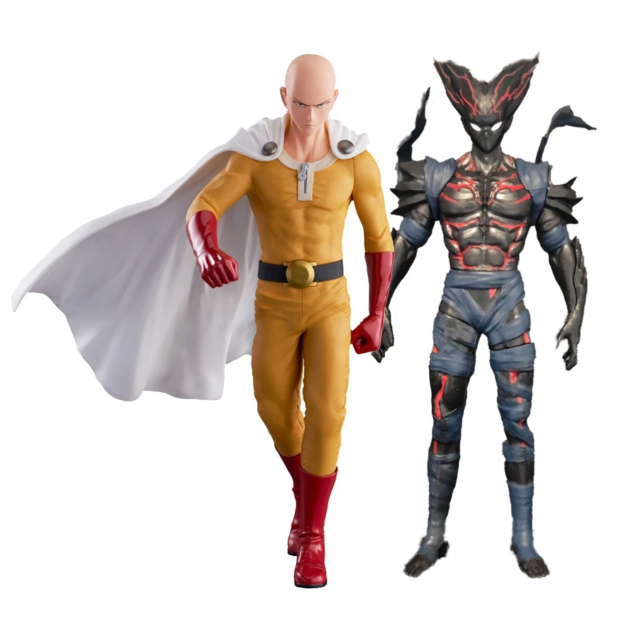17 cm One Punch Man Anime Figura Mantello Saitama Action Figure Cattivo Garou Figurine Decorazioni della stanza Collezione in PVC Modello Giocattoli