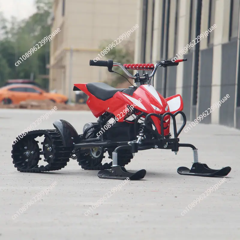 Elektrischer Kinder-Schneemobil mit Schienen, elektrischer Quad-Ski-Scooter für den Außenbereich für Kinder Image