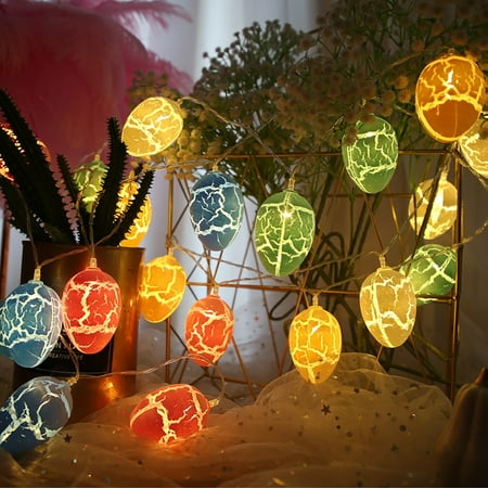 Easter Eggs Wires String Lights under $5! Kadlawus Easter Egg Wire String Lights Battery Operated Fairy Lights for Party Home Decor 1.5 Meter 10 LED Lights Indoor Outdoor Decorative Lights