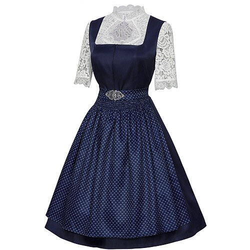 Karneval Oktoberfestbier Spitze Kleid Dirndl Dirndlbluse Dienstmädchen Bayerisch Wiesn Damen Party Bier Festival Stoff im traditionellen Stil Hemd Kleid Schürze Image