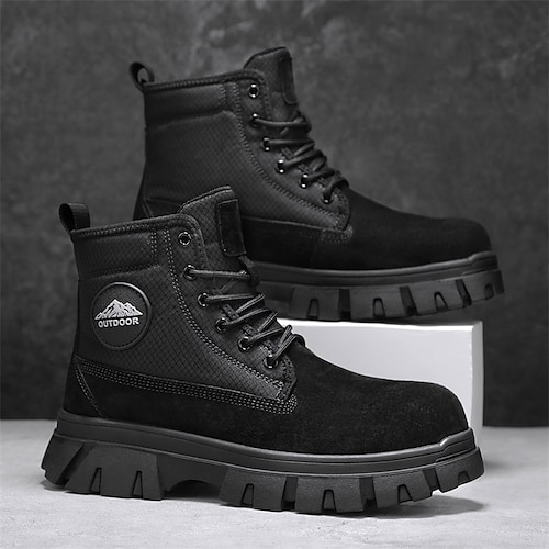 Beigefarbene Herren-Wanderstiefel – robuste und stylische Wildlederstiefel für abenteuerliche Touren und den Alltag Image