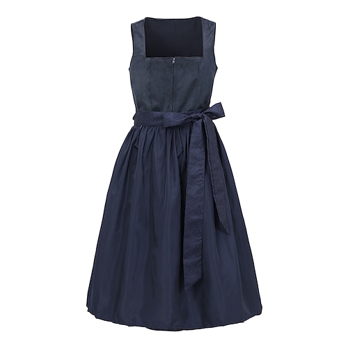 Oktoberfest Kleid Dirndl Trachtenkleider Dienstmädchen Bayerisch Deutsch Wiesn Damen Stoff im traditionellen Stil Kleid Schürze Ohne Bluse Image