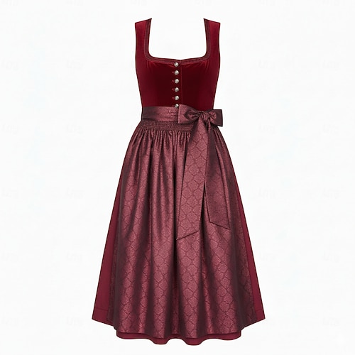 Karneval Oktoberfest Kleid Dirndl Dienstmädchen Bayerisch Deutsch München Wiesn Damen Party Bier Festival Stoff im traditionellen Stil Ohne Bluse Image