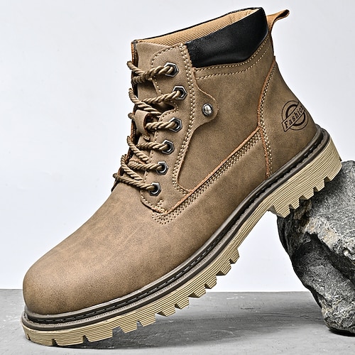 Herren-Wanderschuhe in Hellbraun – robust und stylisch, ideal für Winterabenteuer und Outdoor-Arbeit Image