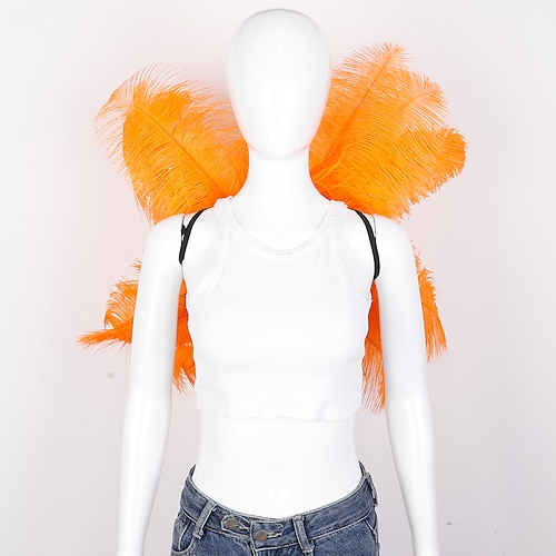 Karneval 2026 Fee Karneval Flügel Federflügel Erwachsene Unisex Karneval Pride-Parade Party Einfaches Karnevalskostüm Verkleiden Image