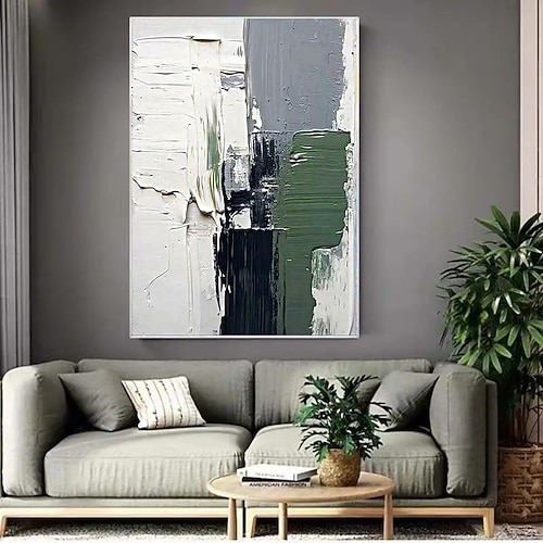 Handgemaltes Ölgemälde auf Leinwand, moderne abstrakte Wanddekoration für Zuhause, gerollt, rahmenlos, ungespannt/auf Keilrahmen gespannt Image