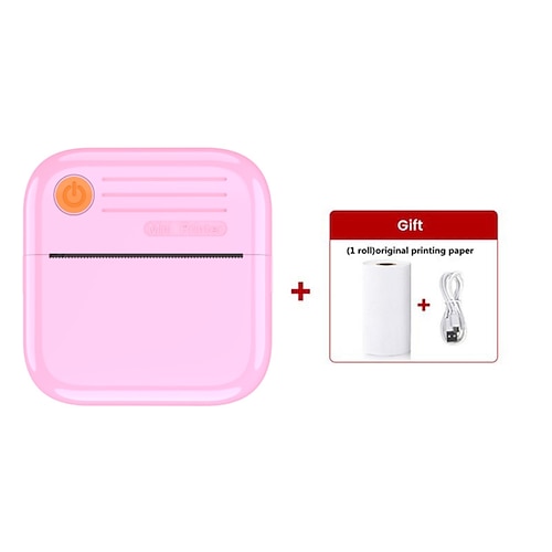 Mini-Aufkleberdrucker, tintenloser Thermodrucker im Taschenformat, kabelloser Bluetooth-Fotodrucker Etikettendrucker für Tagebücher, Lernnotizen, b tragbarer Drucker, kompatibel mit iOS Android, Image
