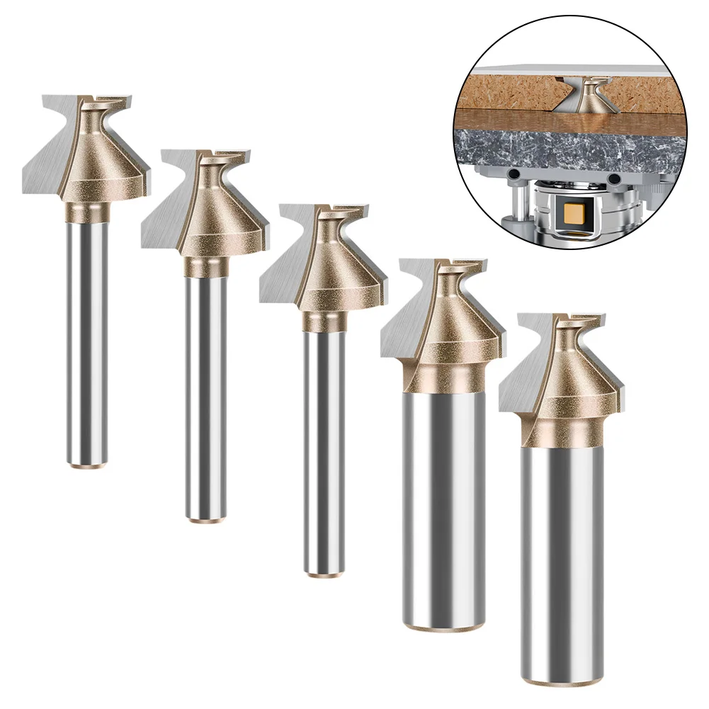 1pc R8 Bögen Biegen Integrierte Fräser 1/4'' 1/2'' 8MM 6MM 12MM Schaft Router Bohrer für Glatte Router Bits Nahtlose Image