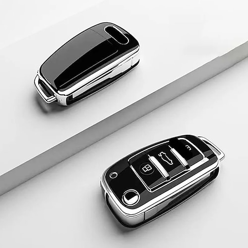 TPU di Vibrazione Dell'automobile Chiave Della Copertura Della Cassa Borsette per Audi A1 A3 A4 A5 A6 A7 8P 8L 8V B6 B7 C5 C6 Q3 Q5 Q7 4F S3 S4 S6 RS RS3 TT Accessorio