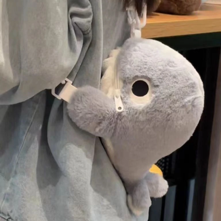 Niedlichen Hai Plüsch kawaii Cartoon Puppe Rucksack Schult asche Kinder rucksäcke Mini Aufbewahrung tasche Geldbörse Frau Taschen Image