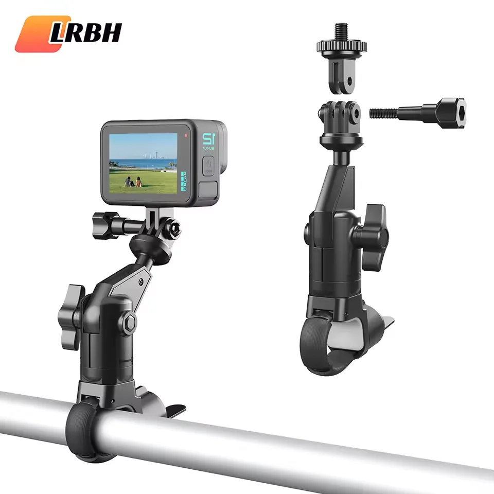 Motorrad Fahrrad Halter 360 Rotierenden Fahrrad Lenker Halterung für Insta 360X4X5 Go Pro 12 11 DJI Action Kamera Zubehör Image