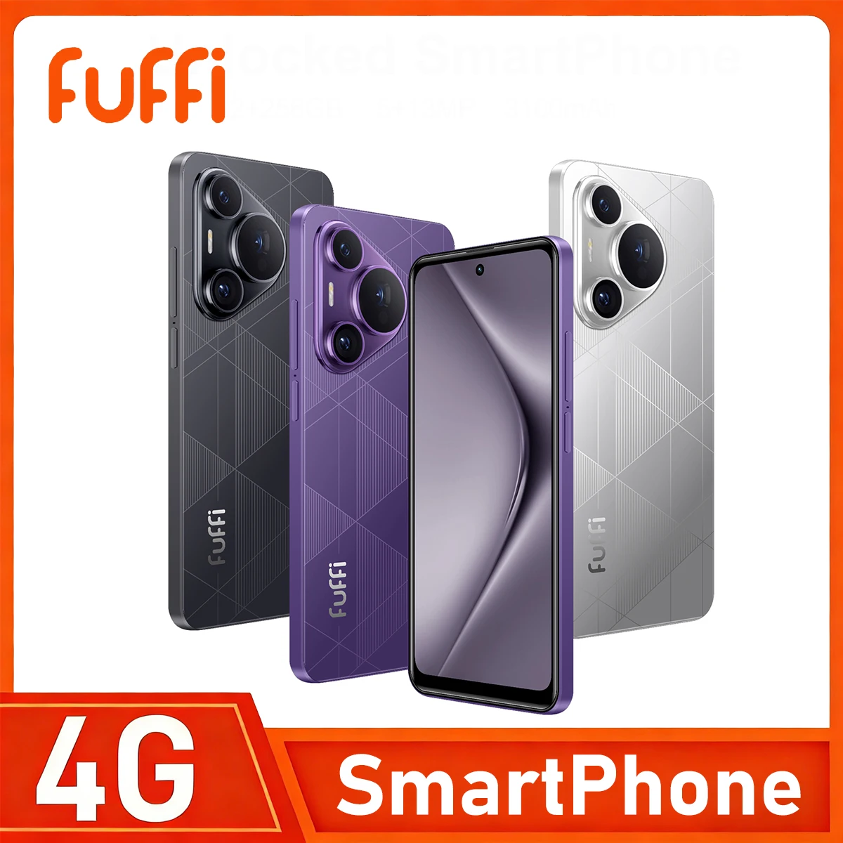 FUFFI-P80 Pro Smartphone Android12, écran 6.56 pouces, 12 + 256 go, 5 + 13MP, téléphone portable 3100mAh pour Google Play Store