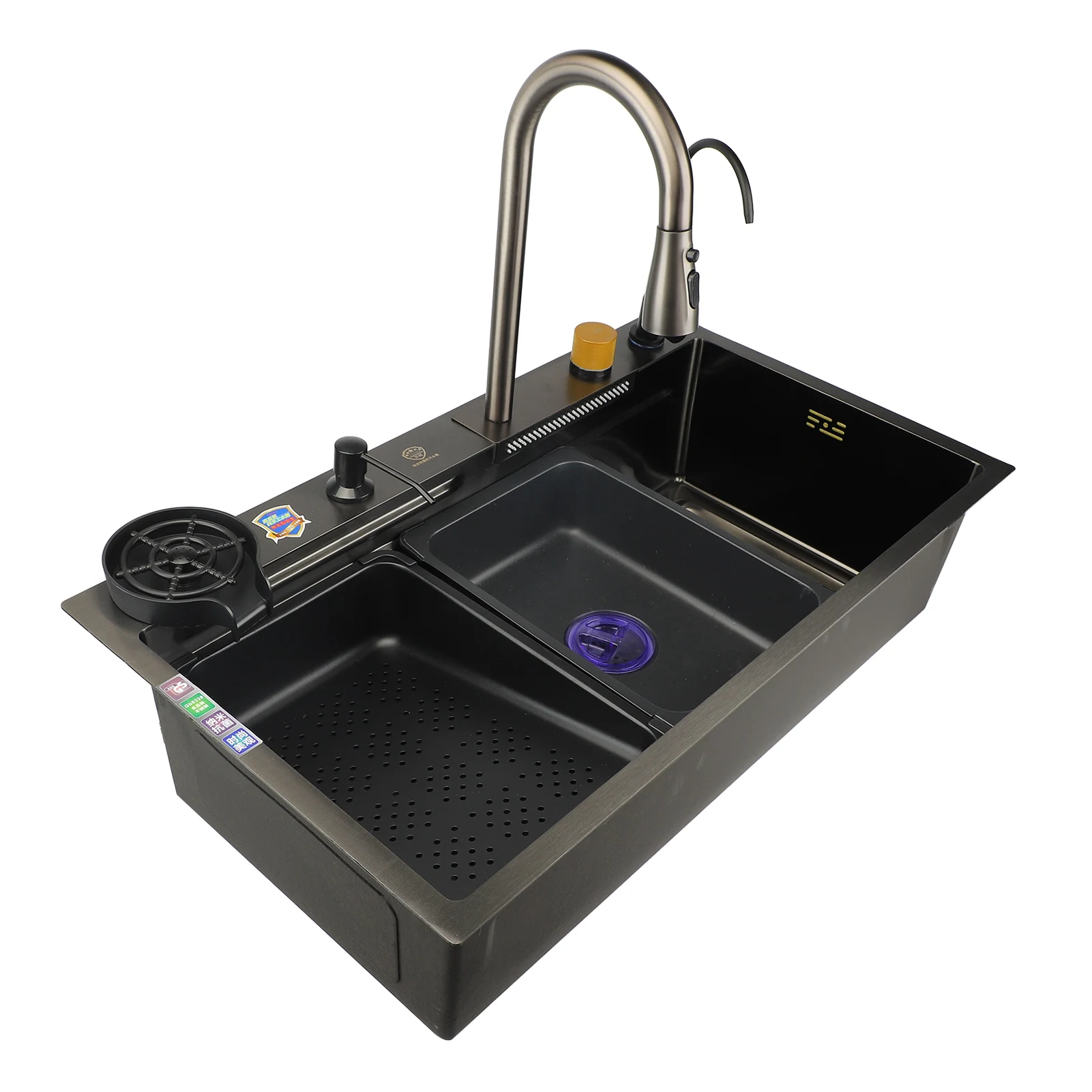 Évier de cuisine en acier inoxydable européen, évier de cuisine sous plan, Installation Simple et facile, professionnel, grande capacité pour la cuisine domestique