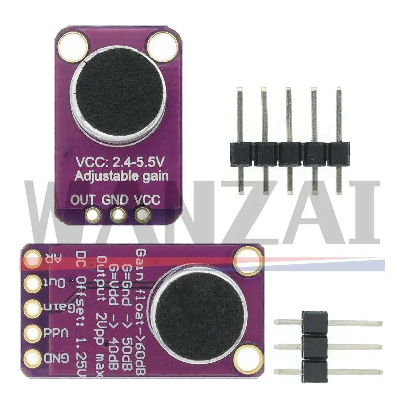 MAX9814 Mikrofon AGC Verstärkerplatine Soundsensormodul Auto Gain Control Attack für Arduino MAX4466 PCB Board Diy Kit Image