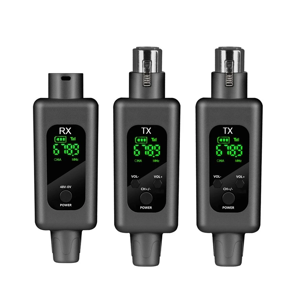 Trasmettitore e ricevitore per microfono wireless G-MARK WX70 Sistema adattatore XLR per mixer audio per chitarra con microfono cablato