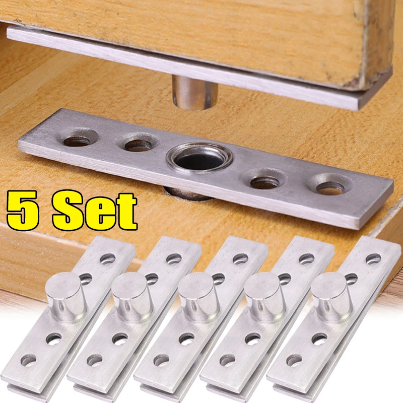5/1 STÜCK Edelstahl-Drehscharniere, 360 Grad drehbares Scharnier, Schließung, Kleiderschrank, Schranktür, verdeckte Scharniere, Möbelbeschläge Image