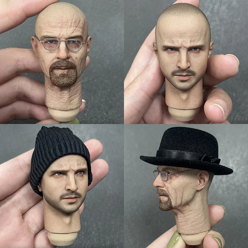 Auf Lager ZGJKTOYS JK-003 JK-004 Männlicher Soldat im Maßstab 1:6 Walter Jesse Kopfskulptur Breaking Bad Head Fit 12-Zoll-Actionfigurenpuppe Image