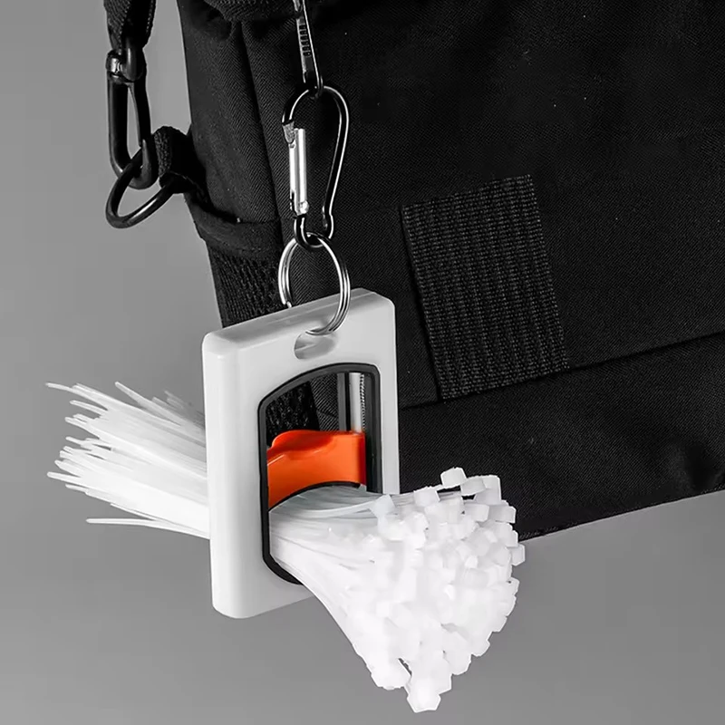 Quadratischer fluoreszierender Kabelbinder-Organizer zur Aufbewahrung von Kabelbinder, tragbarer Kabelbinder-Aufbewahrungswerkzeug, elektrischer Kabelbinder-Organizer Image