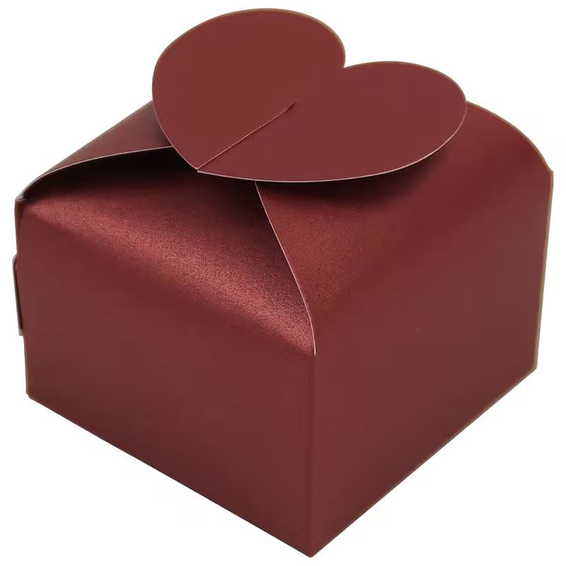 50pcs Valentine's Day Wedding Theme Candy Gift Box Party Favor Boxes Heart Decoration Box Decorative Bow Finish Christmas Halloween