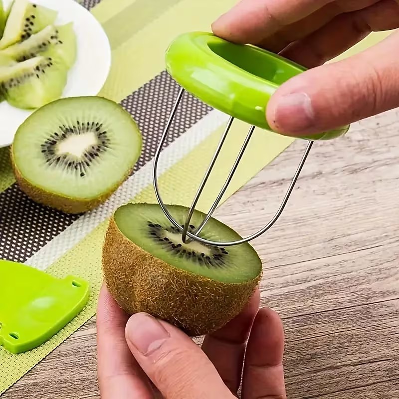 Kiwi Slicer Manual ABS Peeler Non-Electric Kitchen Gadget for Outdoor Cooking Food-Safe Camping and Picnic Essential
