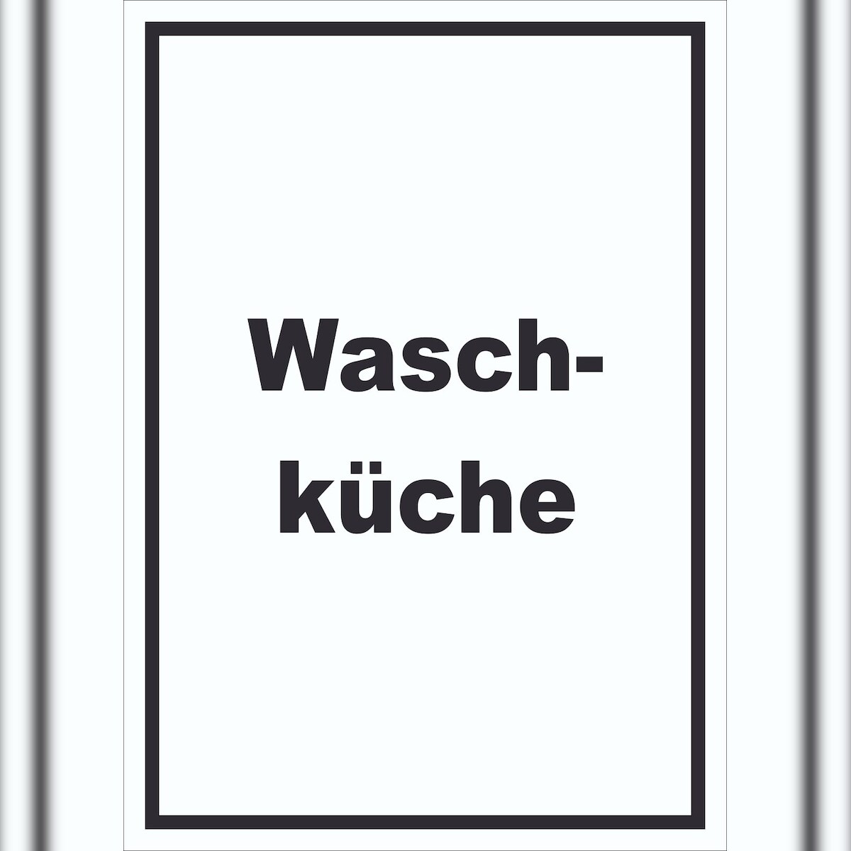 HB-Druck Waschküche Schild mit Text Waschraum hochkant A0 Rückseite selbstklebend Image