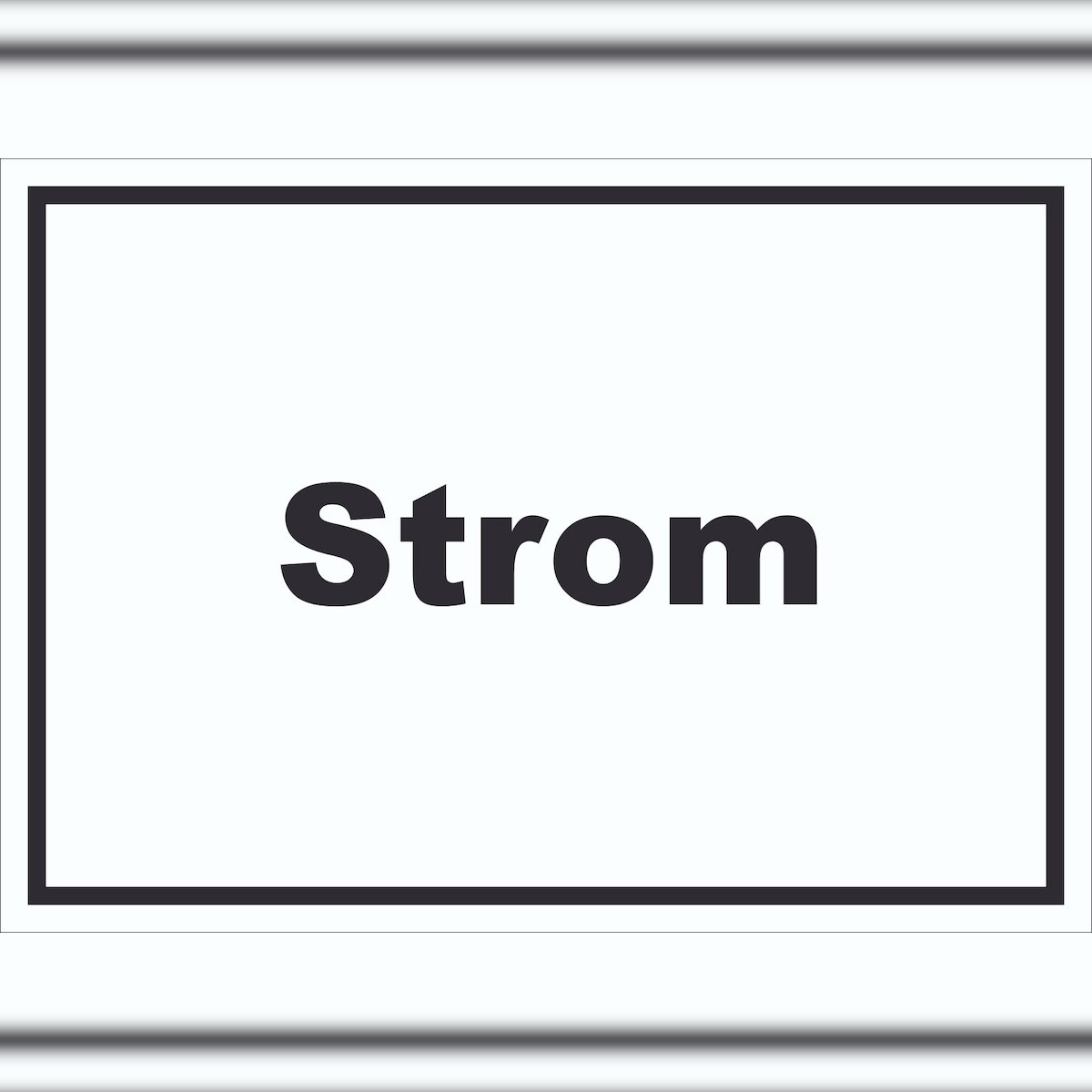 HB-Druck Strom Schild mit Text Anschluss waagerecht A4 Rückseite selbstklebend Image